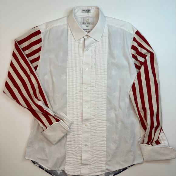 Neil Allyn The Tacky Tux Flag Tuxedo Button Front Dress Shirt - Picture 1 of 10